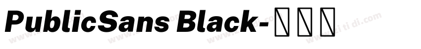 PublicSans Black字体转换
